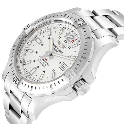 breitling colt white dial|Breitling colt automatic.